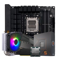 Kit Upgrade Ryzen 5 7600X, Placa Mãe Chipset B650, Memória DDR5 32GB