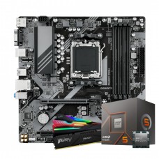 Kit Upgrade, Ryzen 5 8400F, Placa Mãe Gigabyte A620M H, Memória DDR5 8GB