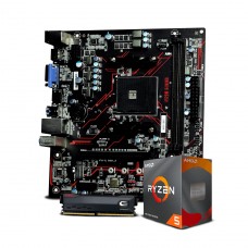 Kit Upgrade, AMD Ryzen 5 4500, Placa Mãe SuperFrame A520M Gaming, Memória DDR4 Geil Orion 8GB