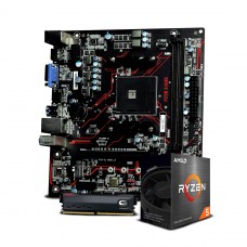 Kit Upgrade, AMD Ryzen 5 5500, Placa Mãe SuperFrame A520M Gaming, + Memória DDR4 Geil Orion 8GB
