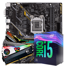 Kit Upgrade, Intel Core i5 9400F, Asus TUF H310M-Plus Gaming, Memória DDR4 16GB (2x8GB) 3000MHz