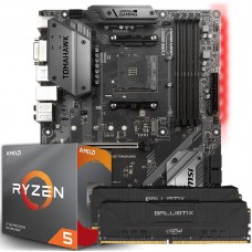 Kit Upgrade, AMD Ryzen 5 3600X, MSI B450 Tomahawk, Memória DDR4 16GB (2X8GB) 3000MHz