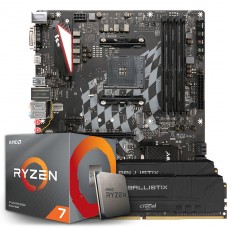 Kit Upgrade, AMD Ryzen 7 3700X, Biostar Racing X470GTA, Memória DDR4 16GB (2X8GB) 3000MHz
