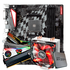 Kit Upgrade, AMD Ryzen 7 3800X, Biostar Racing X470GTQ, Cooler Deepcool Gammaxx, Memória DDR4 16GB (2X8GB) 3000MHz