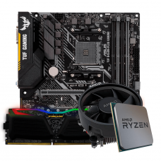 Kit Upgrade, AMD Ryzen 5 3600, Asus TUF B450M-PLUS GAMING, Memória TUF DDR4 8GB 3000MHz