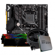 Kit Upgrade, AMD Ryzen 5 3600, Asus TUF B450M-PLUS GAMING, Memória TUF DDR4 16GB (2x8GB) 3000MHz