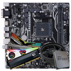 Kit Upgrade, AMD Ryzen 5 3400G, Asus Prime A320M-K, Memória DDR4 16GB (2x8GB) 3000MHz