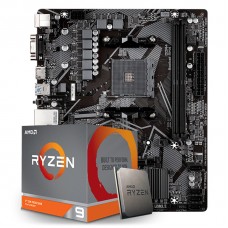 Kit Upgrade Placa Mãe Gigabyte B550M H AMD AM4  + Processador AMD Ryzen 9 3900XT 4.7GHz