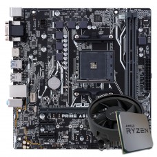 Kit Upgrade Placa Mãe Asus Prime A320M-K AMD AM4 + Processador AMD Ryzen 5 3400G 3.7GHz