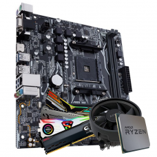 Kit Upgrade, AMD Ryzen 5 PRO 4650G, Asus Prime A320M-K, Memória DDR4 8GB 3000MHz