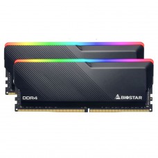 Memória DDR4 Biostar Gaming X, 16GB (2x8GB), 3200MHz, RGB, Black, DMD32EU4RP-EB18A-BS2