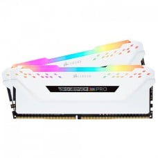 Memória DDR4 Corsair Vengeance RGB Pro, 32GB (2x16GB), 3200MHz, White, CMW32GX4M2E3200C16W