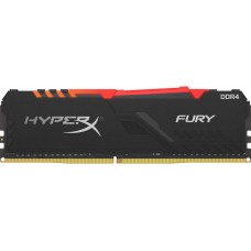 Memória DDR4 Kingston HyperX Fury RGB, 8GB 2666MHz, Black, HX426C16FB3A/8