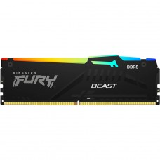 Memória DDR5 Kingston Fury Beast, RGB, 16GB, 5200Mhz, Black, KF552C36BBEA-16