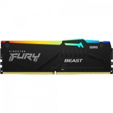 Memória DDR5 Kingston Fury Beast, RGB, 16GB, 6000Mhz, Black, KF560C40BBA-16