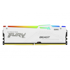 Memória DDR5 Kingston Fury Beast, RGB, 16GB, 6000Mhz, White, KF560C40BWA-16