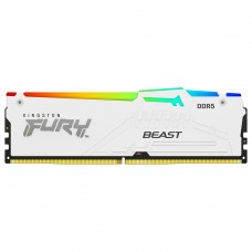 Memória DDR5 Kingston Fury Beast, RGB, 32GB, 5200Mhz, White, KF552C40BWA-32