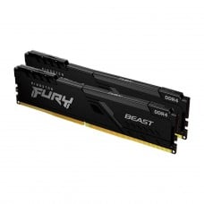 Memória DDR4 Kingston Fury Beast, 16GB (2x8GB), 2666Mhz, Preto, KF426C16BBK2/16