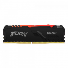 Memória Kingston Fury Beast RGB, 16GB, 2666Mhz, DDR4, CL16, Preto, KF426C16BB1A/16