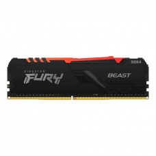 Memória DDR4 Kingston Fury Beast RGB, 16GB, 3000Mhz, Black, KF430C16BBA/16
