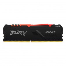 Memória Kingston Fury Beast RGB, 8GB, 3600Mhz, DDR4, Preto, KF436C17BBA/8