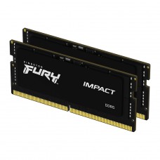 Memória Para Notebook DDR5 Kingston Fury Impact, 16GB (2x8GB), 4800MHz, CL38, Black, KF548S38IBK2-16