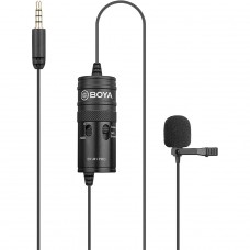 Microfone de Lapela BOYA BY-M1 Pro, Omnidirecional, Com Clip, 3.5mm, Black