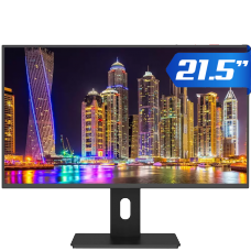 Monitor 3Green Pro 2153G, 21.5 Pol, Ergonômico Ajuste de altura, Rotação Vertical, LED, Full HD, Widescreen, 75Hz, 2ms, HDMI/VGA