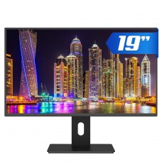 Monitor Fox, 19.5 Pol, Ergonômico Ajuste de altura, Rotação Vertical, LED, HD+, Widescreen, 75Hz, 2ms, HDMI/VGA