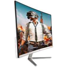 Monitor Gamer HQ 24", Curvo, 1MS, Full HD, Free Edge, HDMI, White, 24 HQ CURVO WHITE