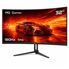 Monitor Gamer HQ Ultra, 32 Pol, Curvo, Quad HD, 2560x1440, IPS, 180Hz, 1Ms, HDR, FreeSync, HDMI/DP, Preto, HQ32C180