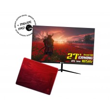 Monitor Gamer Ninja Tenseigan, 27 Pol, Quad HD, IPS, 1ms, 165Hz, FreeSync, HDR, HDMI/DP, Black, MGN-008-27B, Brinde Mouse Pad Gamer Ninja 