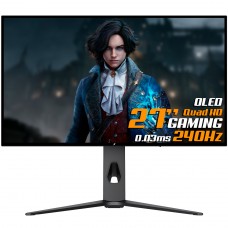 Monitor Gamer SuperFrame Cyber, 27 Pol, OLED, Quad HD, 240Hz, 0.03ms, RGB, FreeSync/G-Sync, HDMI/DP, SFCFB-27240-QHD