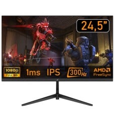Monitor Gamer SuperFrame Epic, 24,5 Pol, Full HD, Flat, IPS, 300Hz, 1ms, HDR, G-Sync/FreeSync, HDMI/DP, SF-MN-EP24FSIF1B