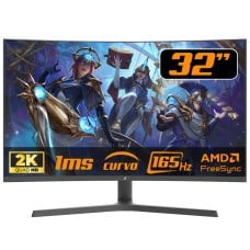 Monitor Gamer SuperFrame Prisma X, 32 Pol, Curvo, VA, Quad HD, 1ms, 165Hz, 100% sRGB, Black, SFPCB-32165-QHD