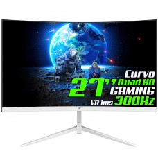 Monitor Gamer SuperFrame Vision, 27 Pol, Curvo, Full HD, VA, 1ms, 300Hz, FreeSync, HDMI/DP, Branco, SF-MN-VSN27FVCFW1B