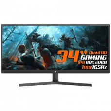 Monitor Gamer SuperFrame Vision Ultra, 34 Pol, UltraWide, 2.5K, Quad HD, IPS, 99% sRGB, HDR, FreeSync, 1ms, 165Hz, HDMI/DP, SFV3415 - Open Box - MARCAS DE USO