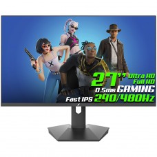 Monitor Gamer SuperFrame VisionX, 27 Pol, Dual Mode, 4K Ultra HD 240Hz / Full HD 480Hz, Fast IPS, 0.5ms, HDR, FreeSync/G-Sync, HDMI/DP, SFVXFB-27480-DM-PRO