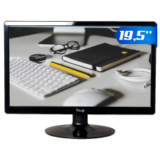 Monitor PCTop Slim 19,5 Pol, Led, HD, HDMI-VGA, Preto, MLP195HDMI