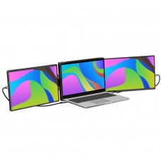 Monitor SuperFrame Double View, 14 Pol, 60Hz, IPS, Full HD, Portátil, Preto, SFDFB-1460-FHD-PRO