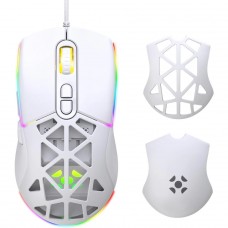 Mouse Gamer Fortrek Striker, RGB, USB, 12800 DPI, 7 Botões, Branco