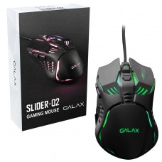 Mouse Gamer Galax Slider-02, 3200 DPI, 6 Botões, Black, MGS02S1A6RG2B0