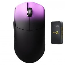 Mouse Gamer Lamzu Maya X, Wireless, 30.000 DPI, 8K, PixArt-3950, 7 Botões, Preto e Roxo, Purple Shadow