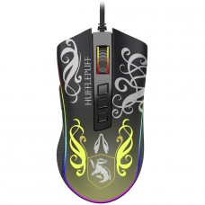 Mouse Gamer Redragon Cobra Harry Potter Special Edition Hufflepuff, RGB, 12400 DPI, PMW3327, 8 Botões, Preto e Amarelo, HP-711H