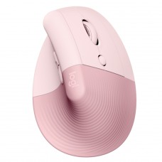 Mouse Logitech Lift, Vertical, Sem Fio/Bluetooth, 4000 DPI, 6 Botões, Rosa, 910-006472