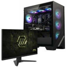 PC GAMER POWERED BY MSI ADVANCED Intel Core i5 14400F / RTX 5060 8GB / 32GB DDR4 / SSD 480GB + Monitor Gamer MSI MAG 245F X24, 24 Pol