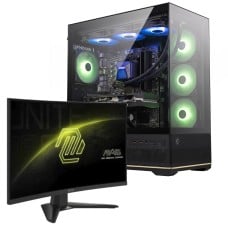 PC GAMER POWERED BY MSI ADVANCED Ryzen 7 5700X / RTX 5060 8GB / 16GB DDR4 / SSD 480GB + Monitor Gamer MSI MAG 276CXF, 27 Pol