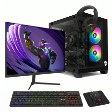  PC Gamer Soldier, AMD Ryzen 5 5500, Radeon RX 7600, 16GB DDR4, SSD 480GB + Monitor Superframe 240Hz + Combo Gamer