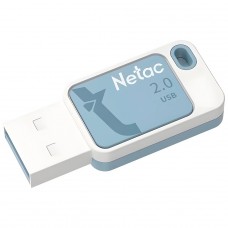 Pendrive Netac UA31, 32GB, USB 2.0, Branco e Azul, NT03UA31N-032G-20BL