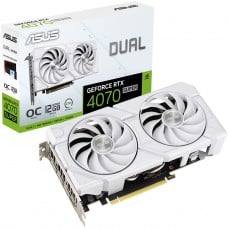 Placa de Vídeo Asus Dual NVIDIA GeForce RTX 4070 Super EVO OC White, 12GB, GDDR6X, DLSS, Ray Tracing, Branco, DUAL-RTX4070S-O12G-EVO-WHITE